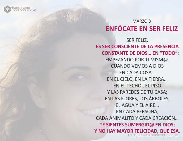 Enfócate en ser feliz